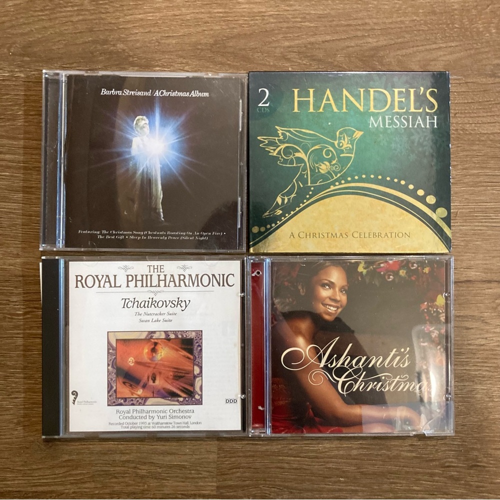 Christmas Music Lot - 4 Vintage CDs Nutcracker Ashanti Handel Barbra Streisand